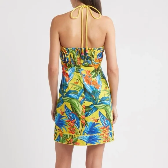 slim fit dress slacks Noemi Halter Mini Dress | Ivory main image 1